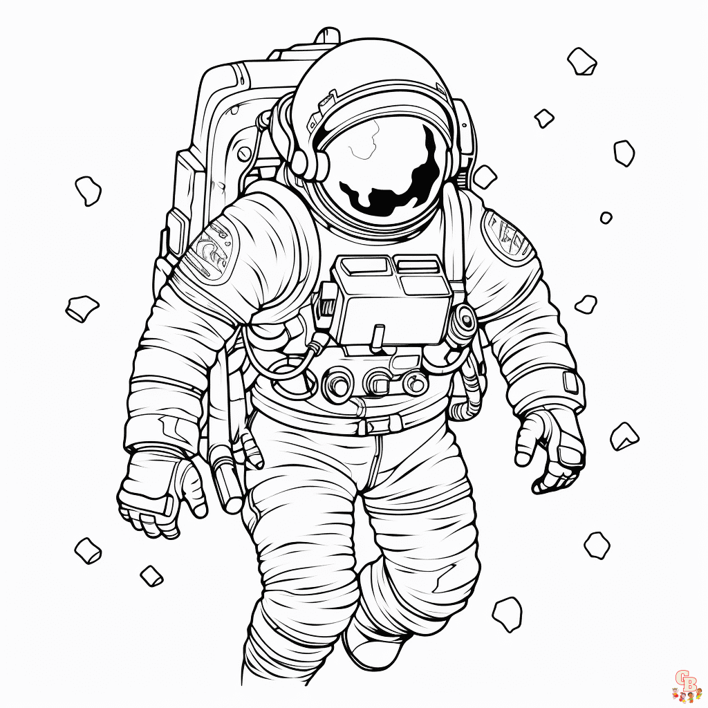 Astronaut coloring pages free