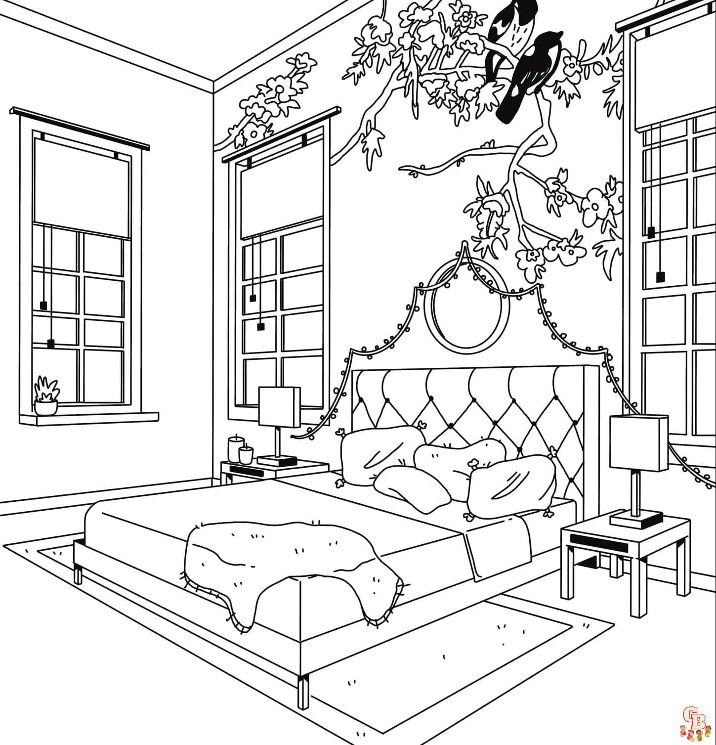 Bedroom Coloring Pages 6