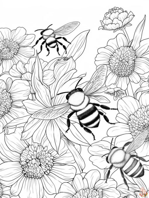 Bee Coloring Pages - Explore the World of Bees with GBcoloring