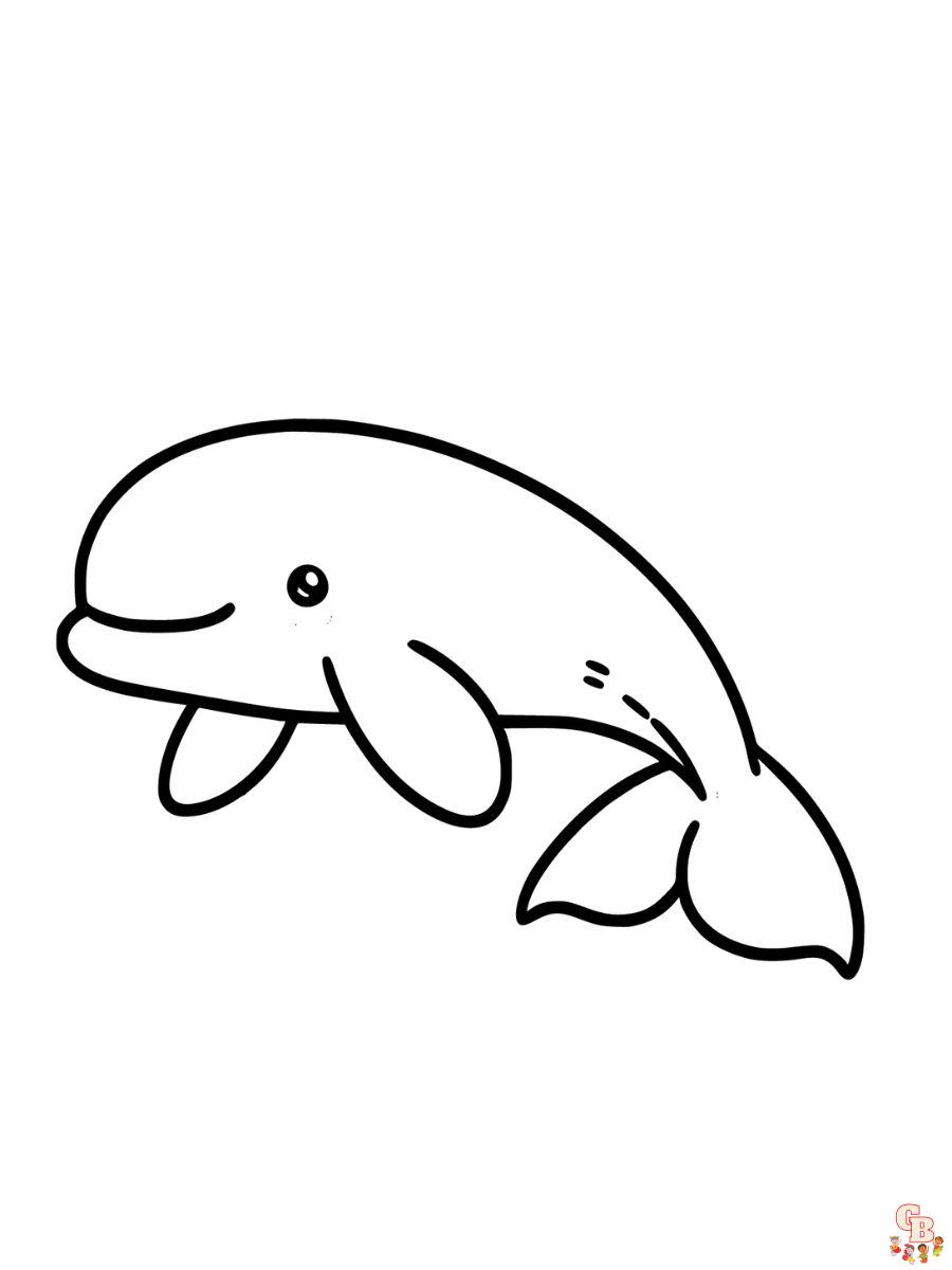 Beluga Whale Coloring Pages to print