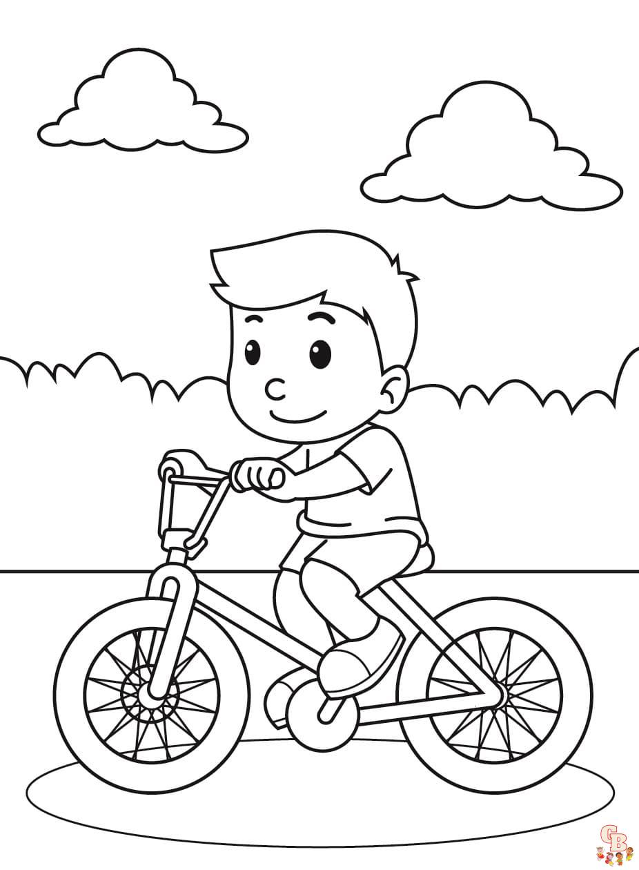 Biking Coloring Pages