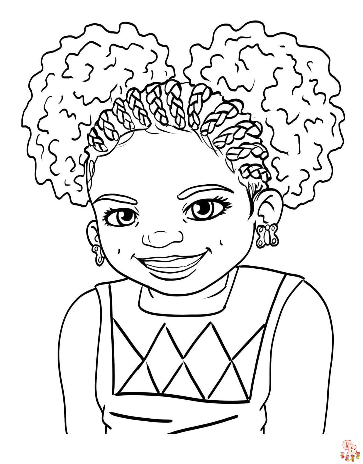 African American Girl Coloring Pages