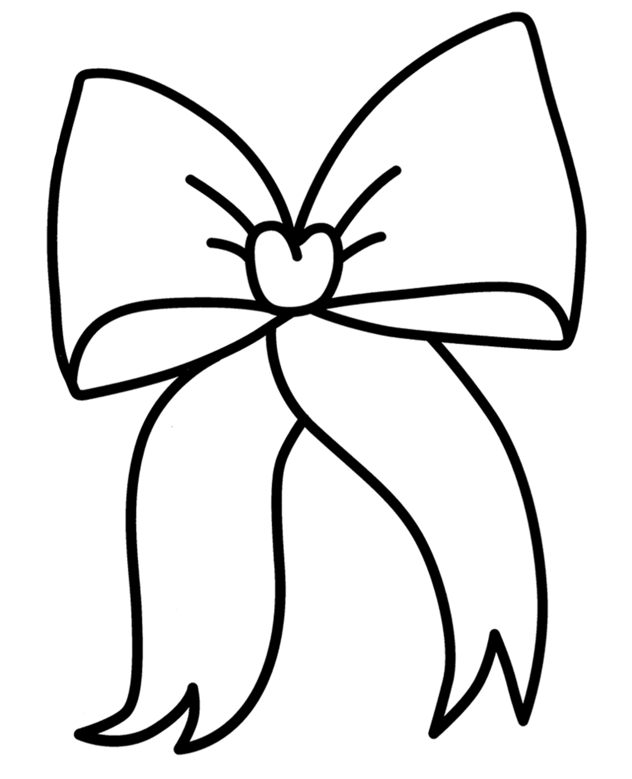 Printable Bow Coloring Pages Free For Kids And Adults