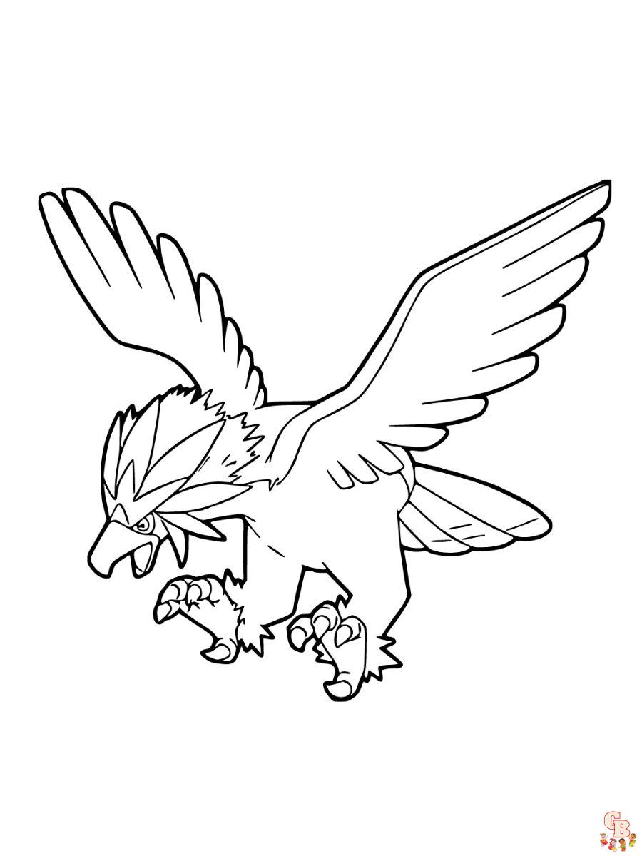 Braviary coloring page