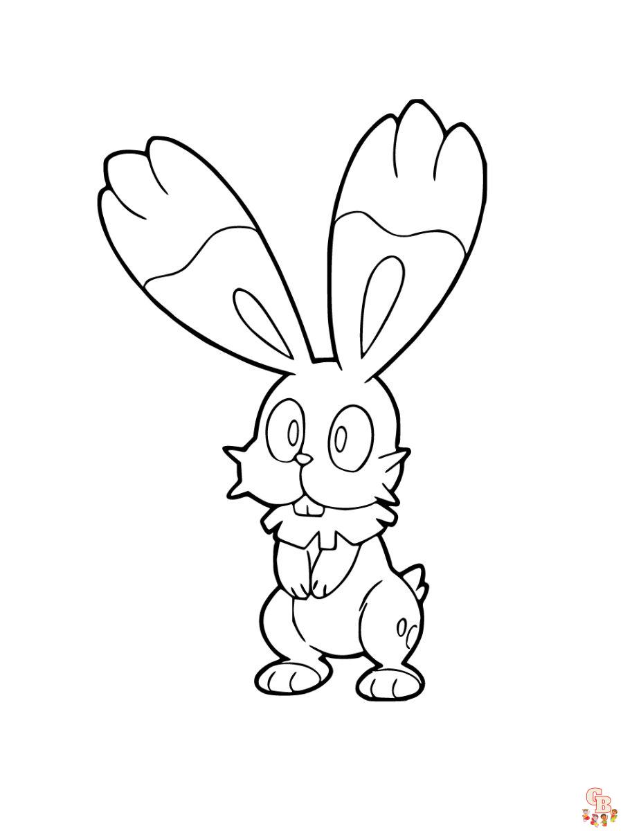 Bunnelby coloring page