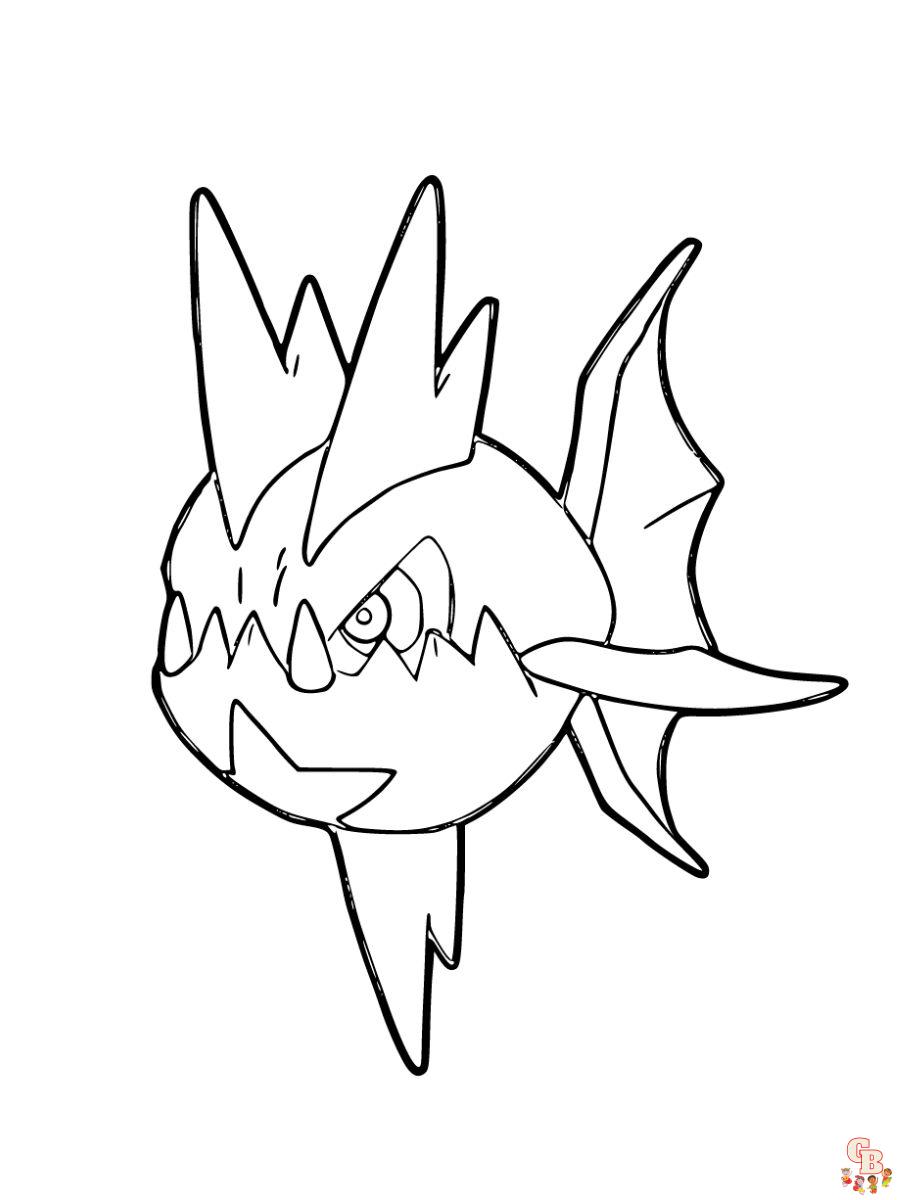 Carvanha coloring page