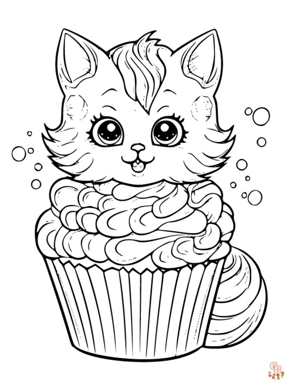 Cupcake coloring pages