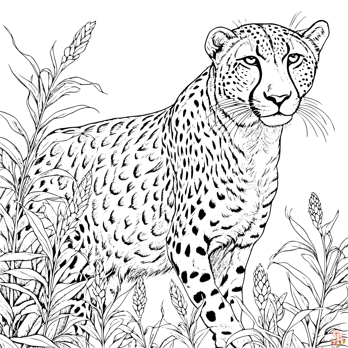 Dibujos de guepardo para colorear printable