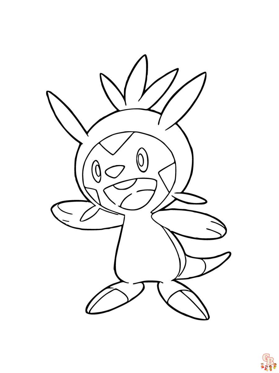 Chespin coloring page