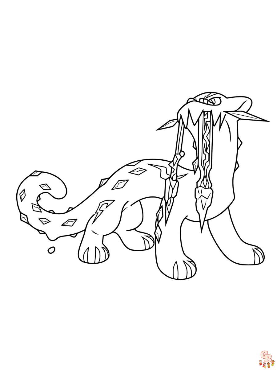 Chien Pao coloring page