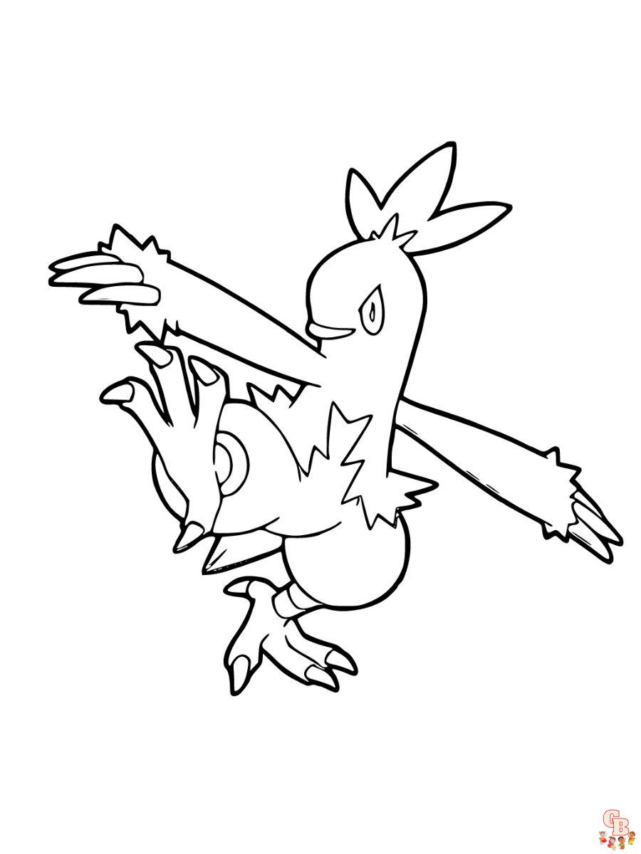 Combusken coloring page