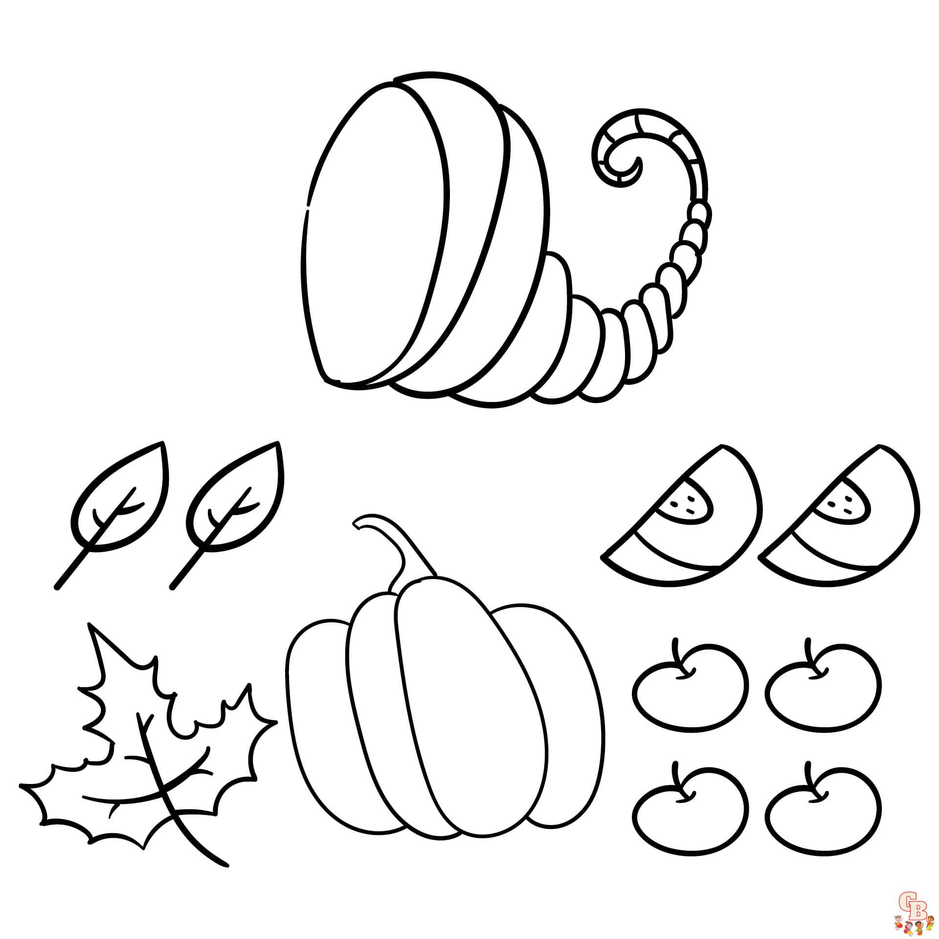 Cornucopia coloring pages to print