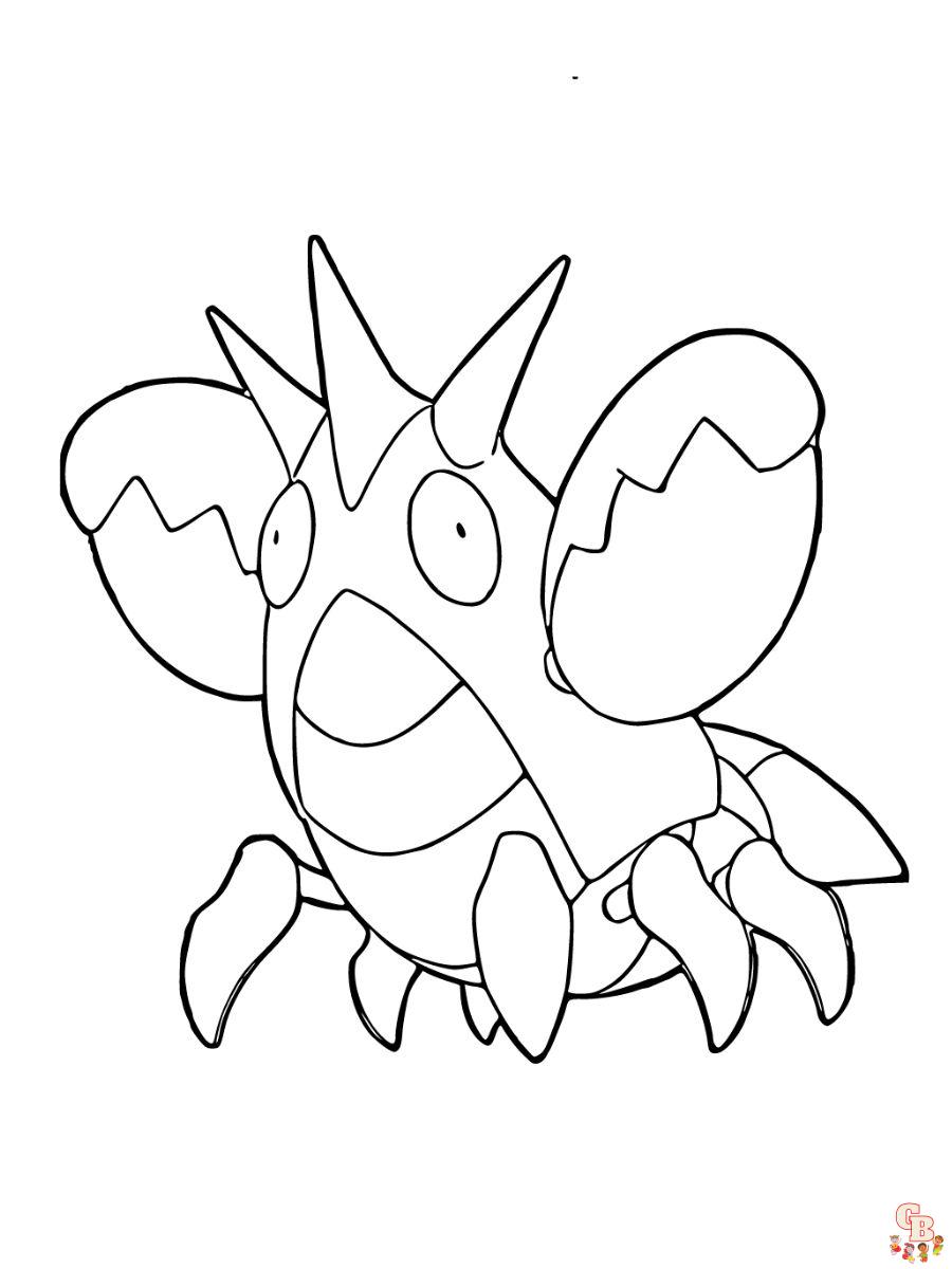 Corphish coloring pages