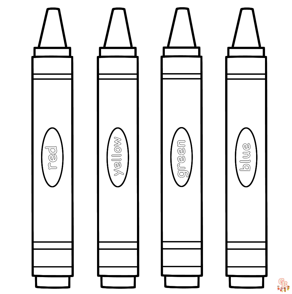 Printable Crayon Coloring Pages Free For Kids And Adults