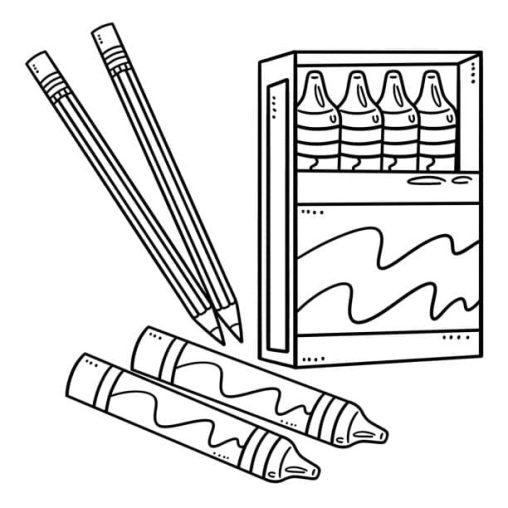 Printable Crayon Coloring Pages Free For Kids And Adults