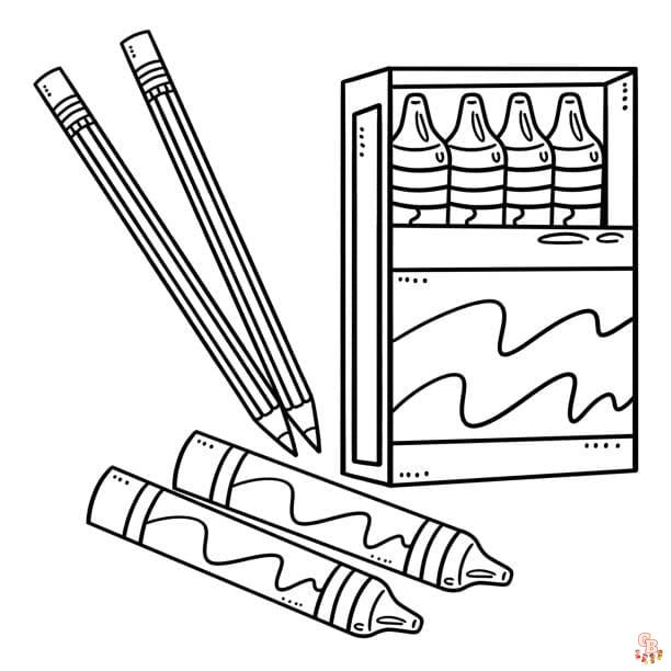 Crayon coloring pages to print