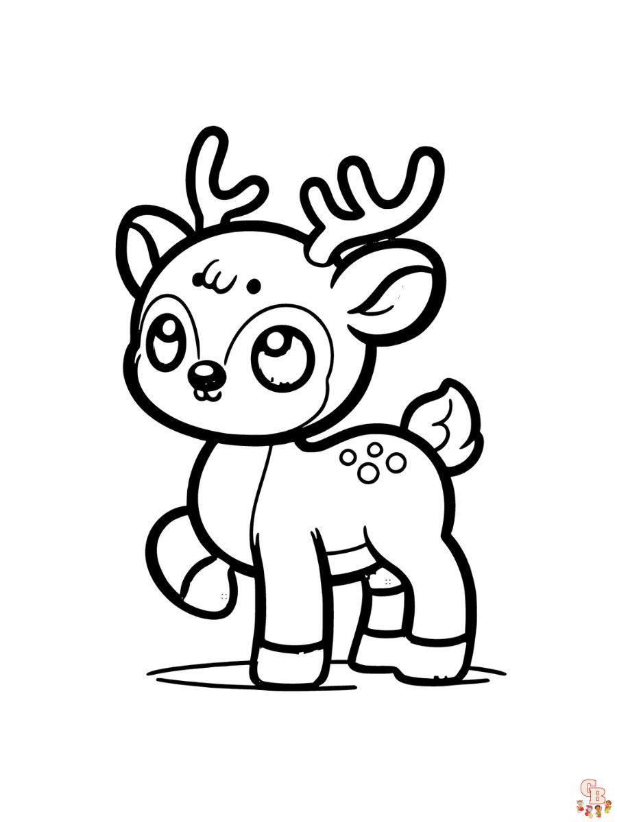 Christmas Reindeer Coloring Pages
