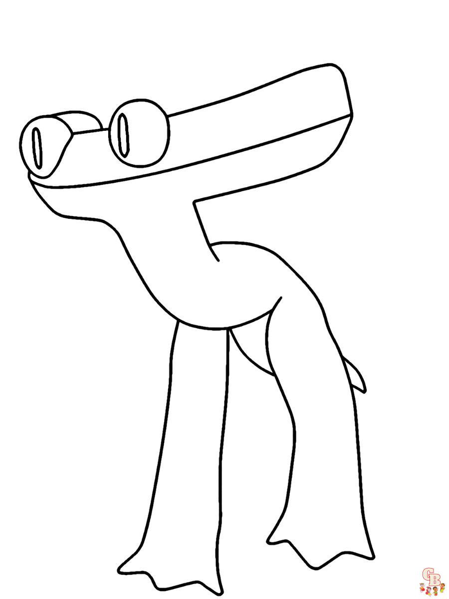 Cyan Rainbow friends coloring pages free