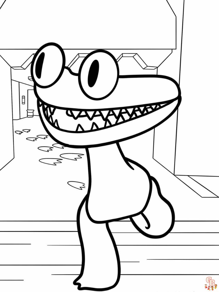 Cyan Rainbow friends coloring pages