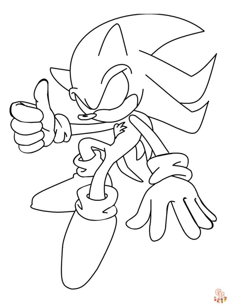 10 Sonic Unleashed Dark Sonic Coloring Pages to Unleash Your Inner Shadow