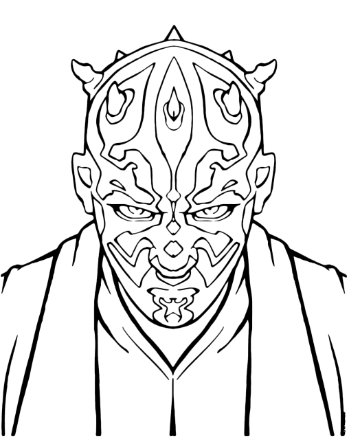 Printable Darth Maul Coloring Pages Free For Kids And Adults