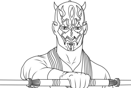 Printable Darth Maul Coloring Pages Free For Kids And Adults