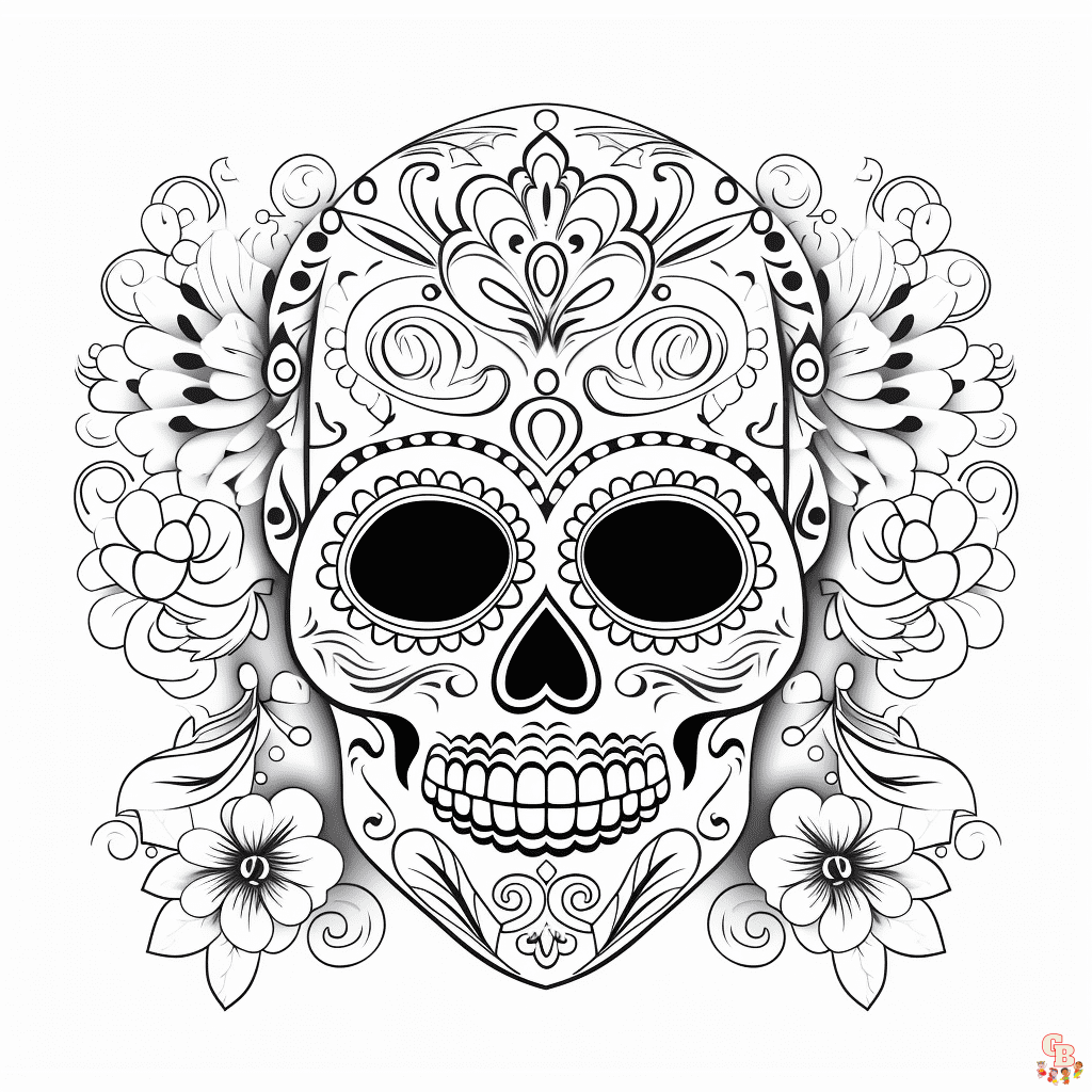 Day of the dead Coloring Sheets