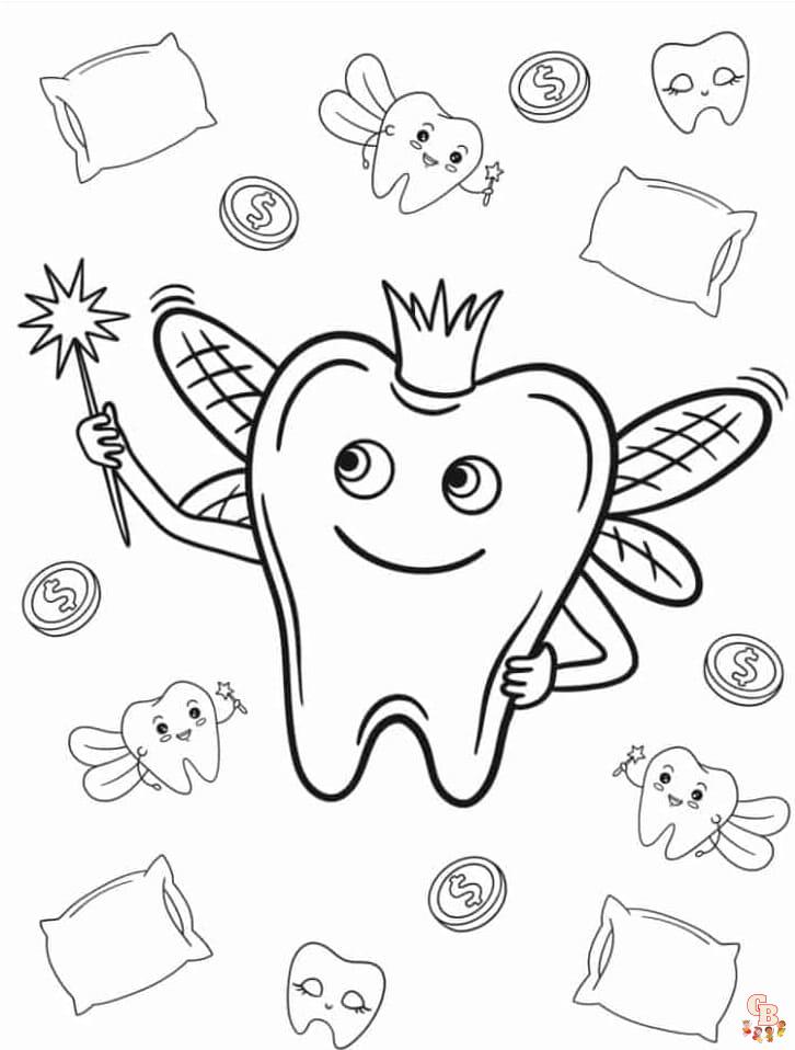Dental coloring pages free