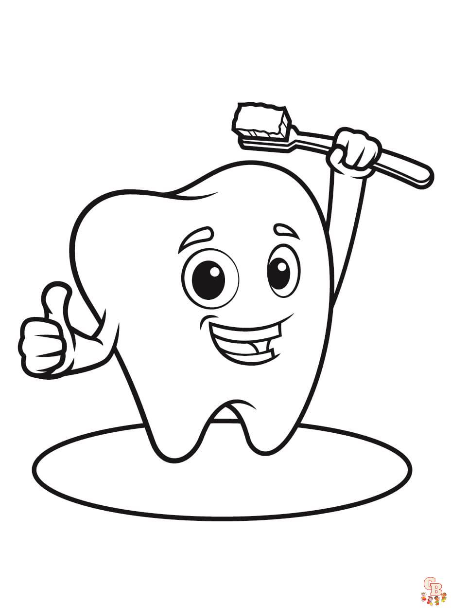 Dental coloring pages printable