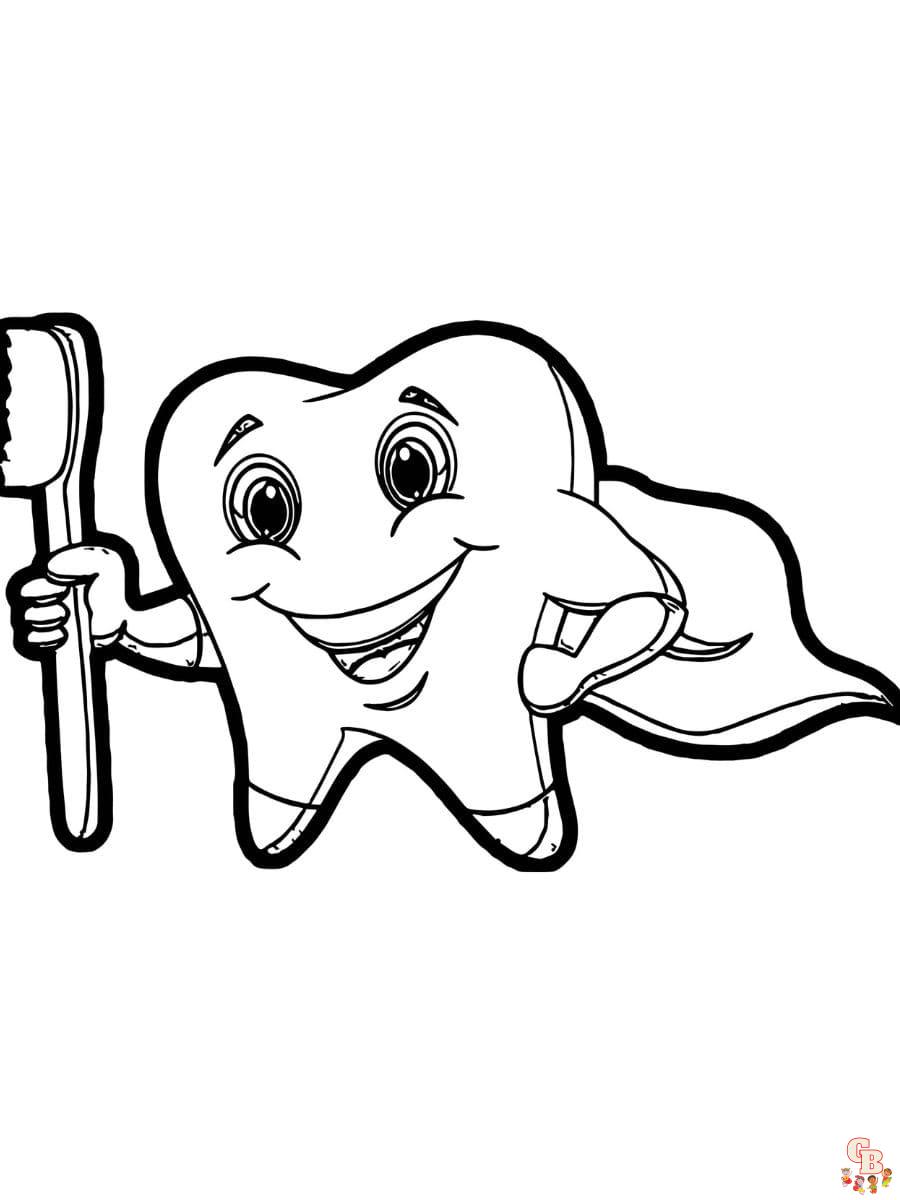 Dental coloring pages