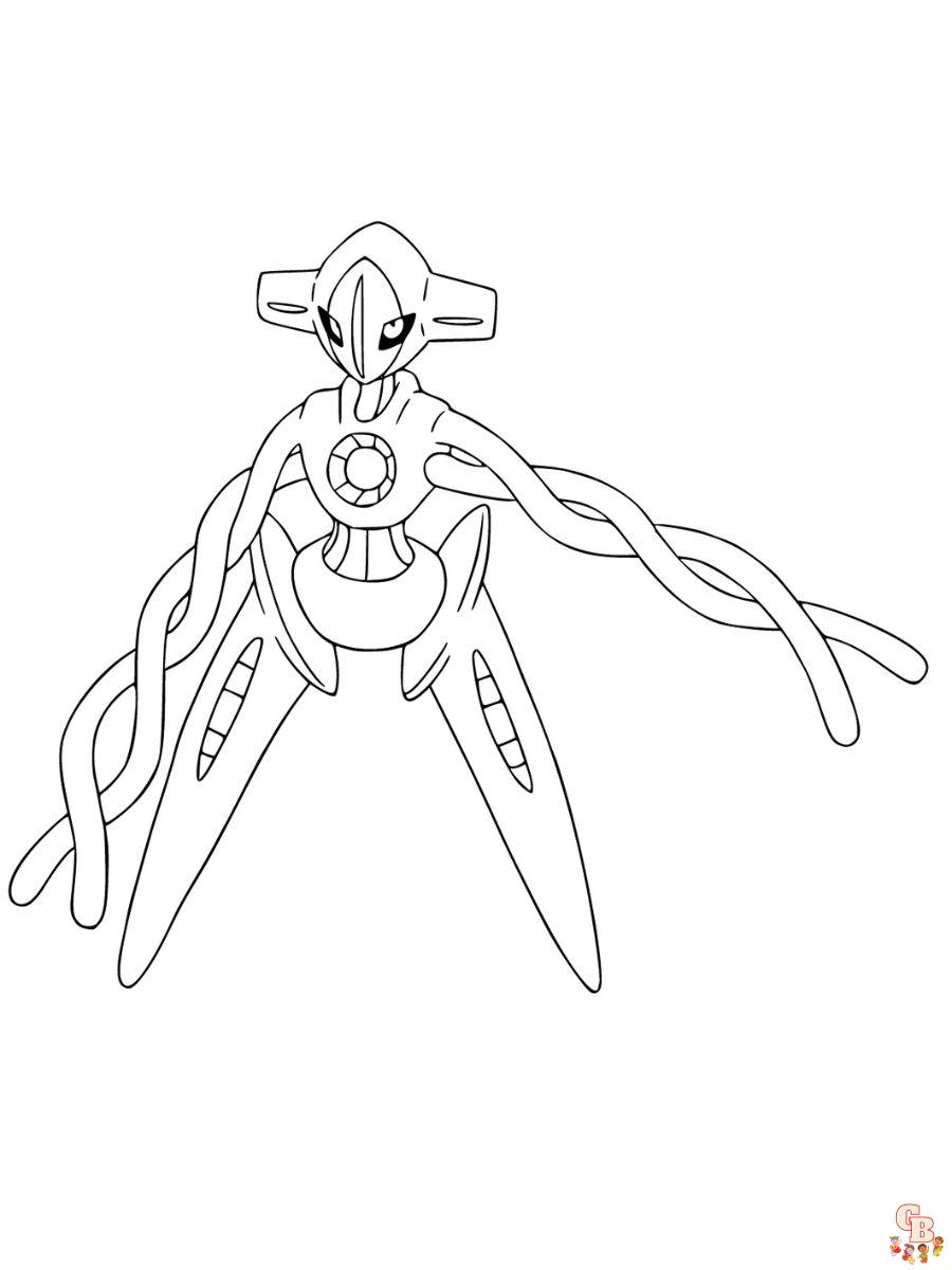 Deoxys coloring page