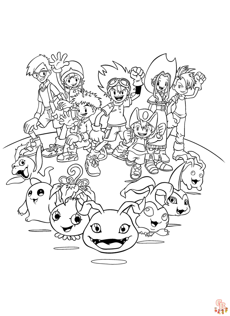 Digimon Coloring Pages Free Printable