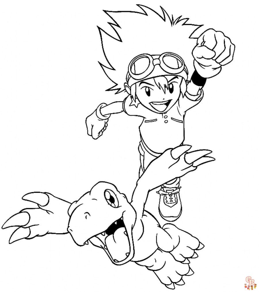 Digimon coloring pages printable free