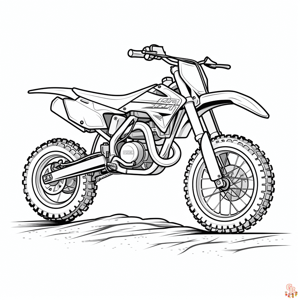 Trail motorcycle coloring pages 