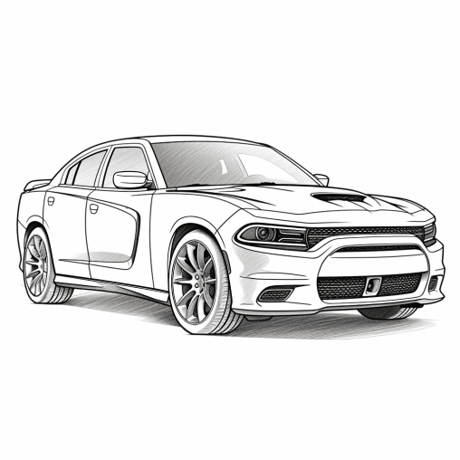Printable Dodge Charger Coloring Pages Free For Kids And Adults