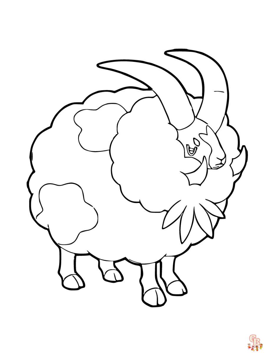 Dubwool coloring page