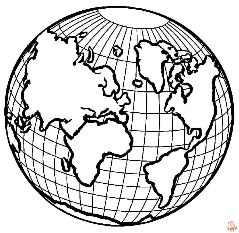 Earth coloring pages printable