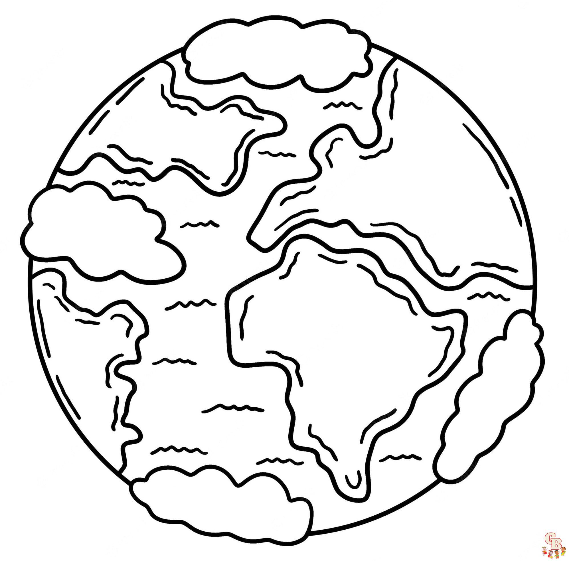 Earth coloring pages to print