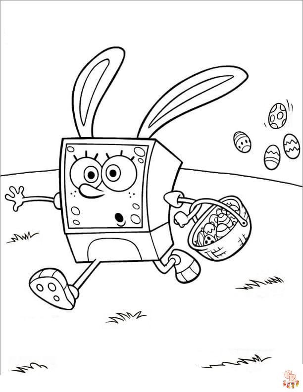 Easter Spongebob Coloring Pages Free