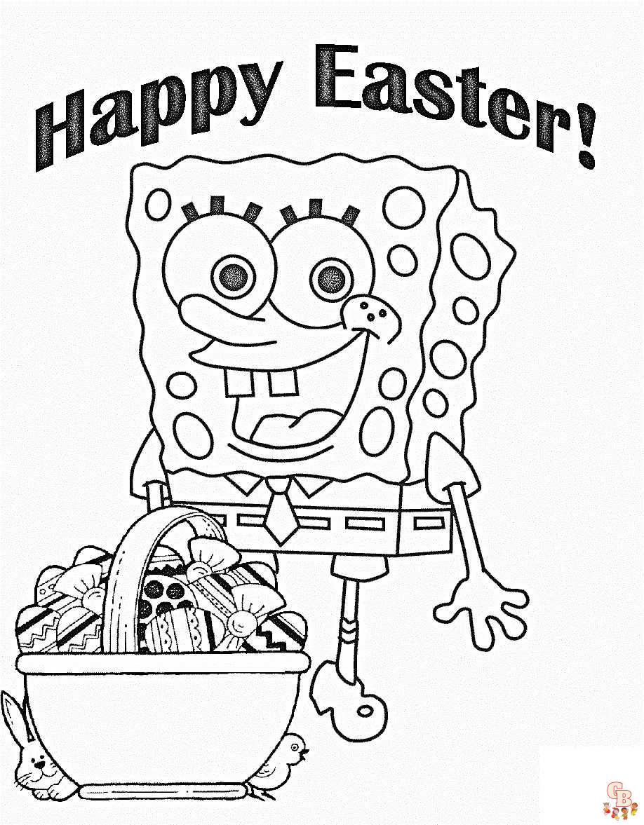 Easter Spongebob Coloring Pages