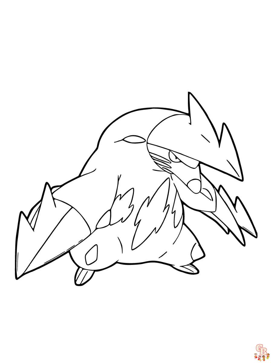 Excadrill coloring page