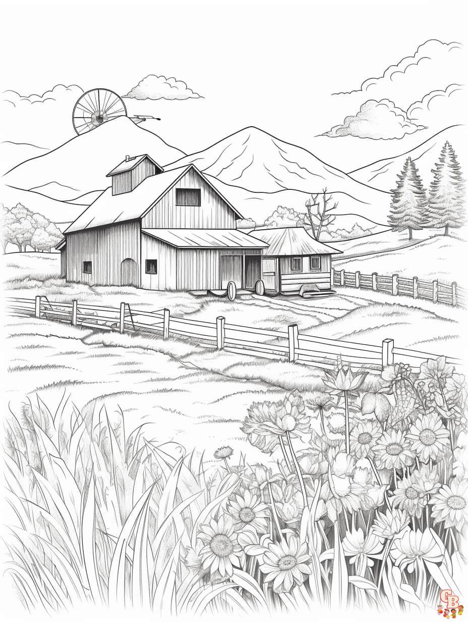 farm coloring pages