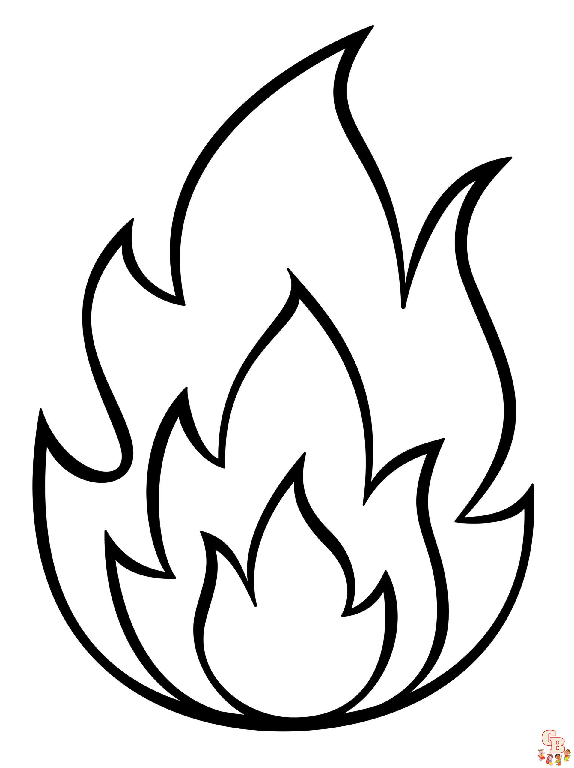 Flame Coloring Pages