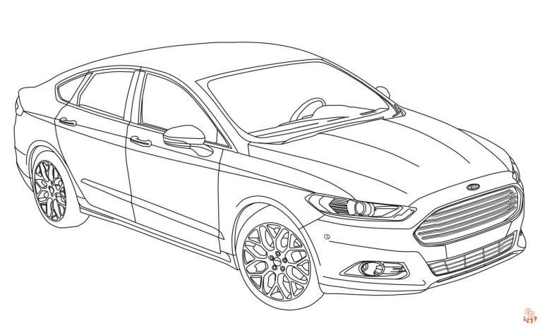 Printable Ford Coloring Pages Free For Kids And Adults