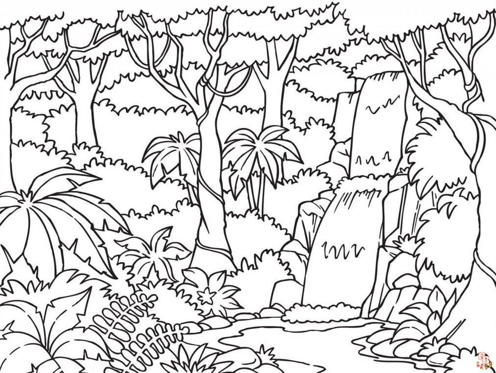 Foresrt coloring pages printable free