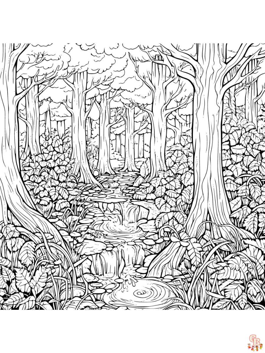 Foresrt coloring pages