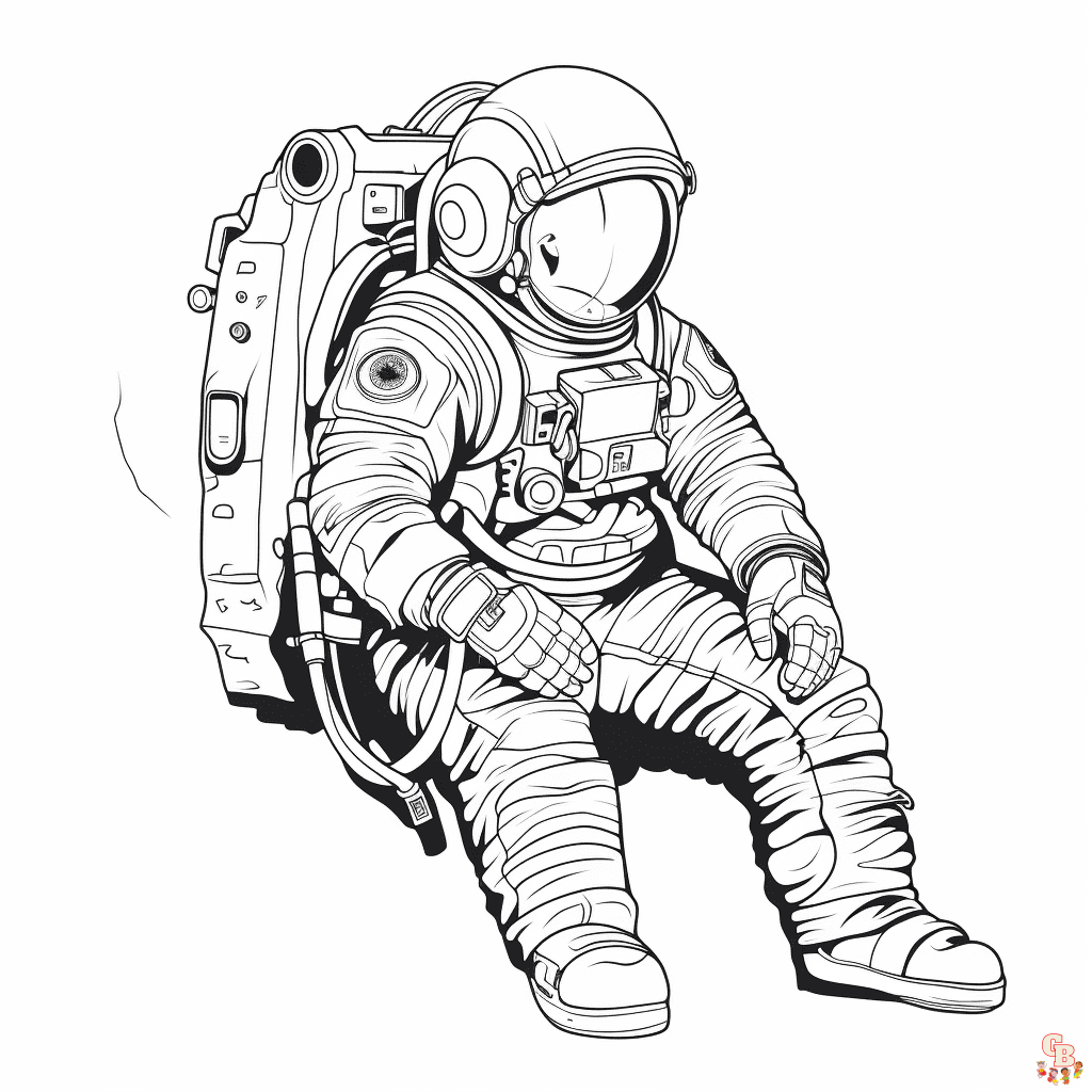 Free Astronaut coloring pages for kids
