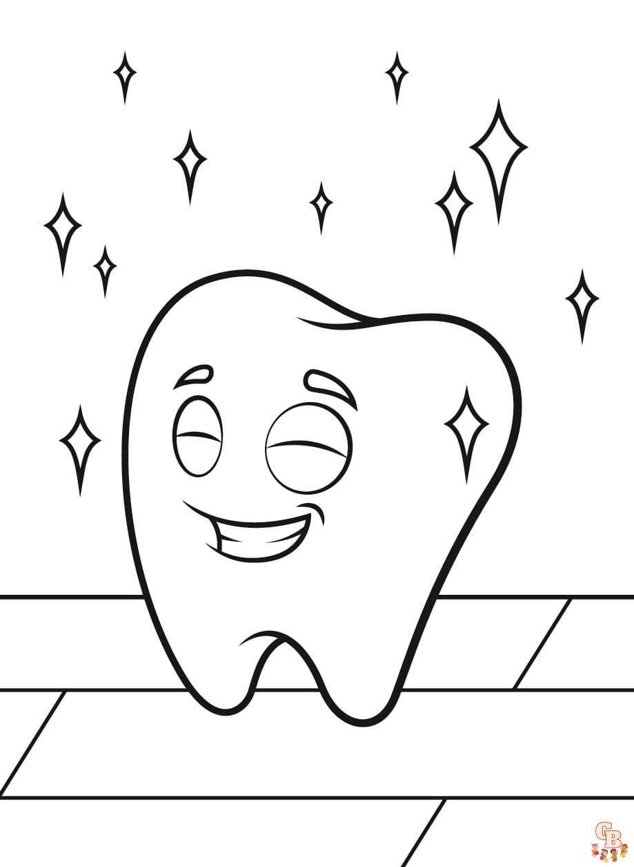 Free Dental coloring pages for kids