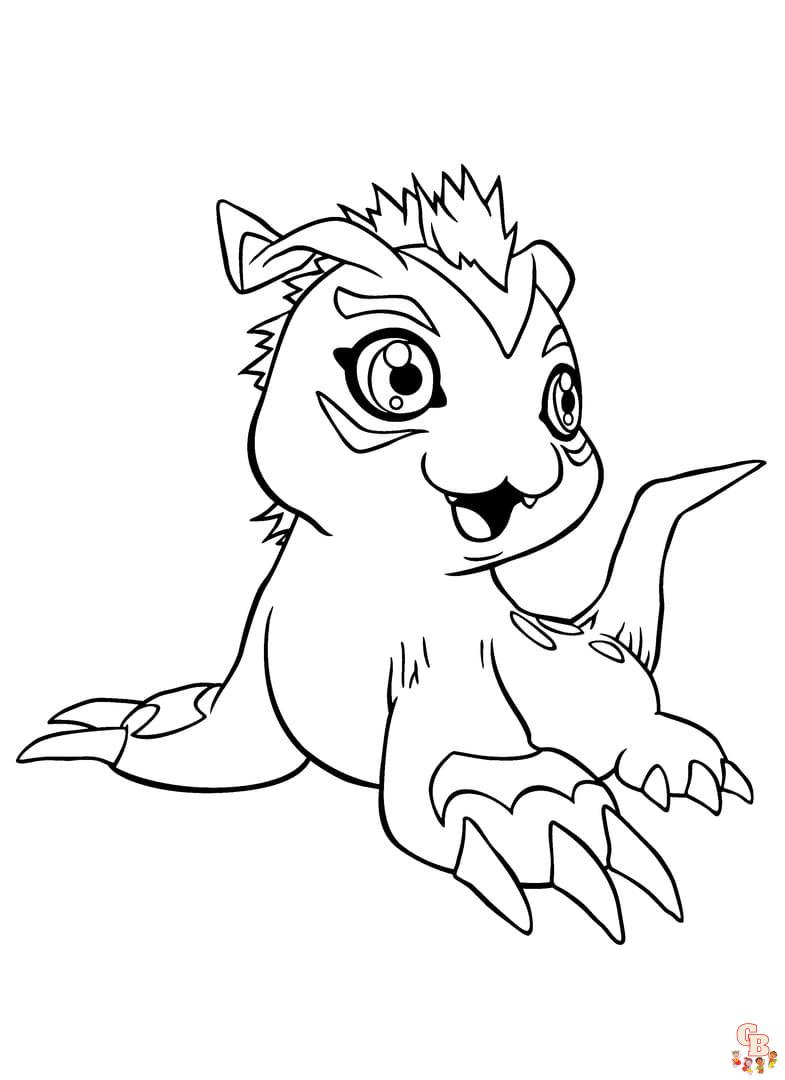 Free Digimon coloring pages for kids