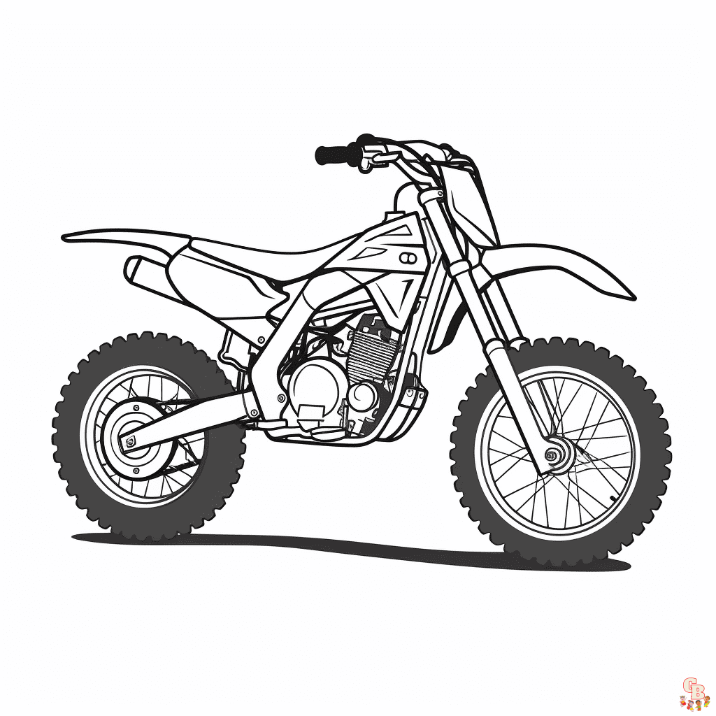 Free Dirt Bike coloring pages for kids